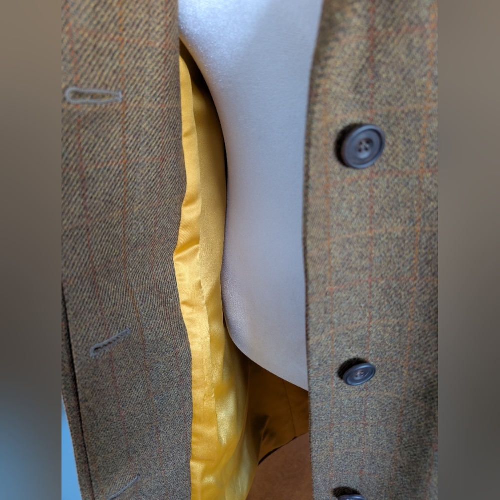 Chrysalis Made In England Tweed 100% Wool Luxury Over Coat Women's UK 14/US 10 image 9
